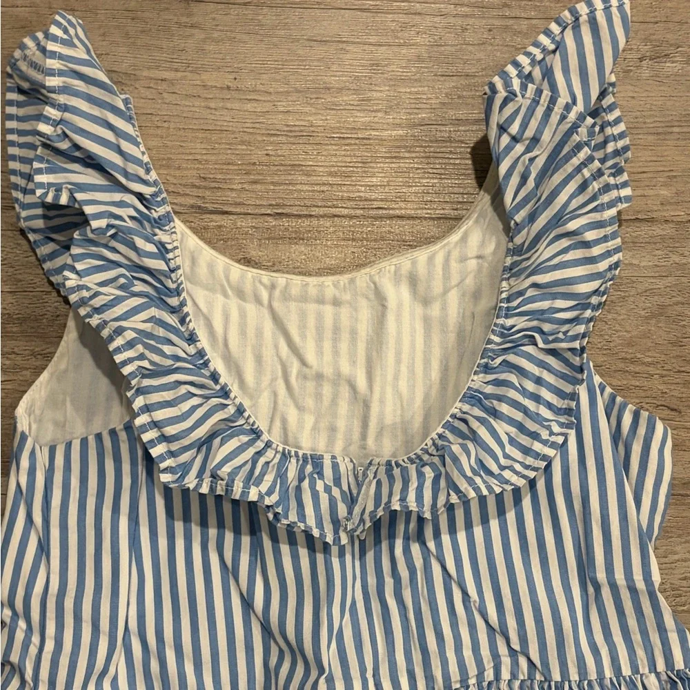 Crewcuts Ruffle Striped Dress